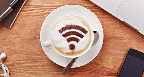 Coffee cup and common Wi-Fi issues