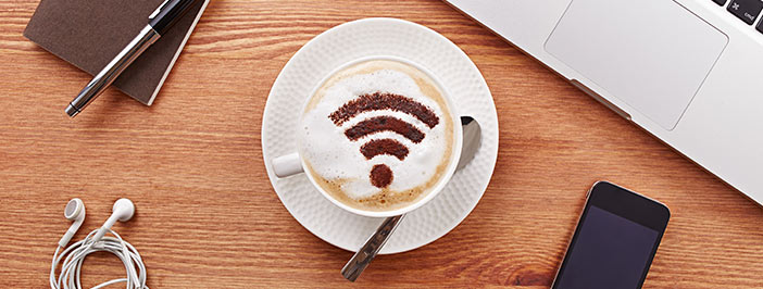 Coffee cup and common Wi-Fi issues