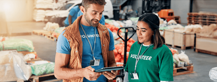 Workers at a nonprofit organization